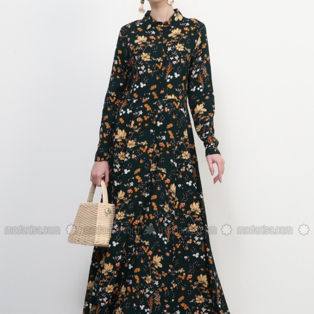 Long Sleeve Button Down Maxi Dress
